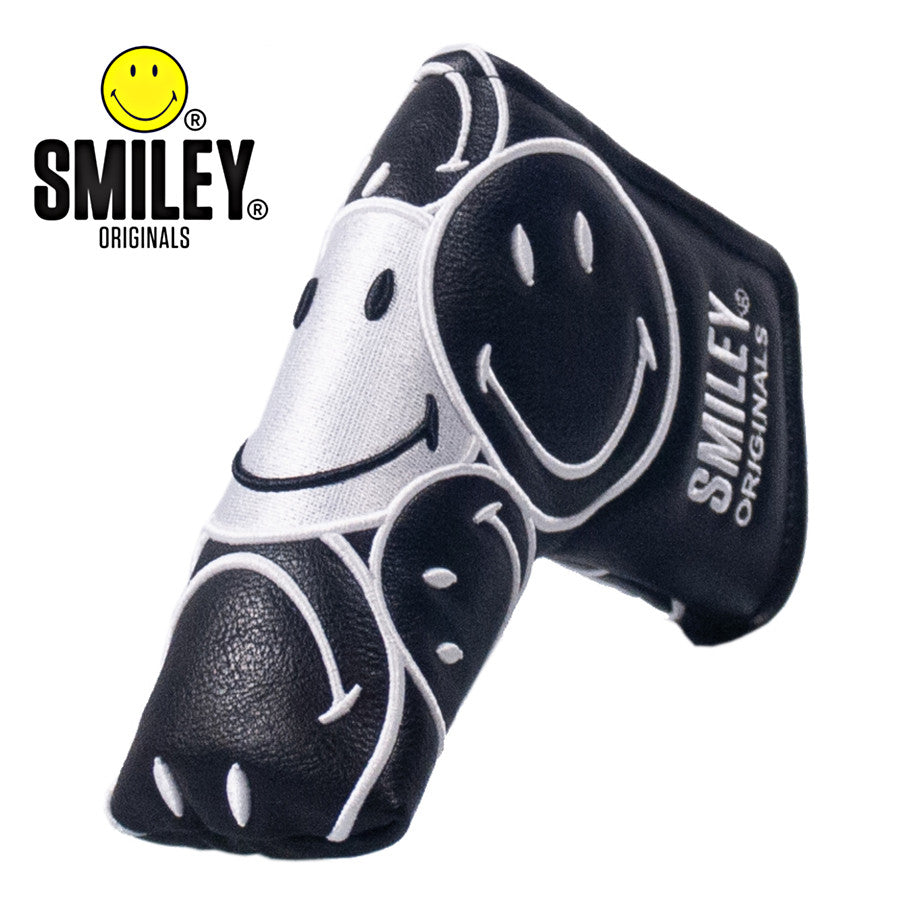 Smiley Original Blade Style Putter Cover. Black / White.