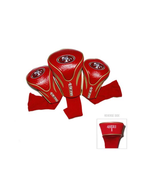 NFL Official Set of 3 Contour Golf Driver, 3 and X Headcovers. San Fra ...