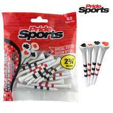 Load image into Gallery viewer, Pride Sports Special Edition  Golf Tees. Playing Cards. Pack of 45 Tees
