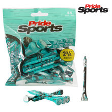 Load image into Gallery viewer, Pride Sports Special Edition &#39;Paint Splatter&#39; Golf Tees. Turquoise / Black.
