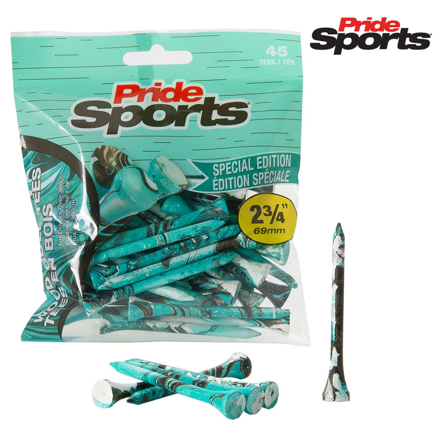 Pride Sports Special Edition 'Paint Splatter' Golf Tees. Turquoise / Black.