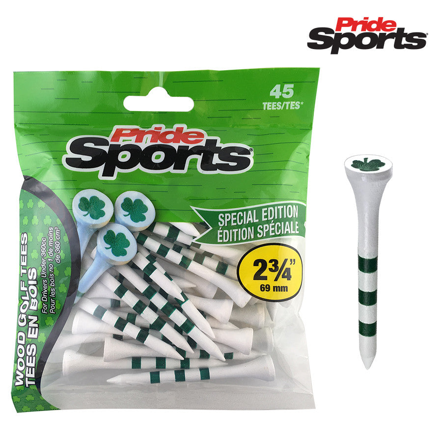 Pride Sports Special Edition  Golf Tees. Shamrocks. Pack of 45 Tees