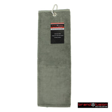 Load image into Gallery viewer, Brand Fusion Tri-Fold Velour Golf Towel. Navy, Grey, Black, White, Red, Orange, Green, Pink, Royal Blue.
