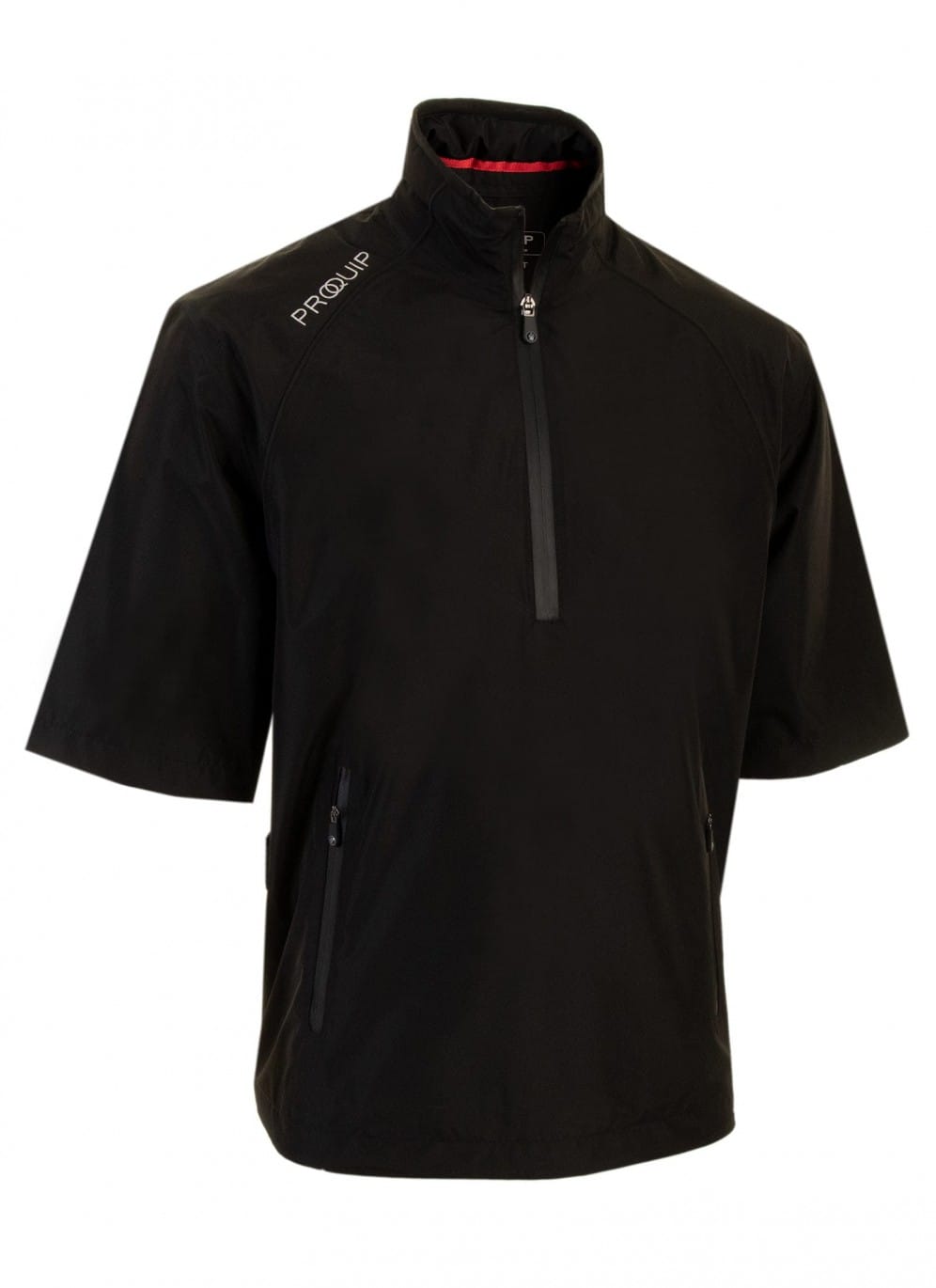 Proquip Mens Tempest Waterproof Short Sleeve Golf Rain Top Jacket. Half Zip