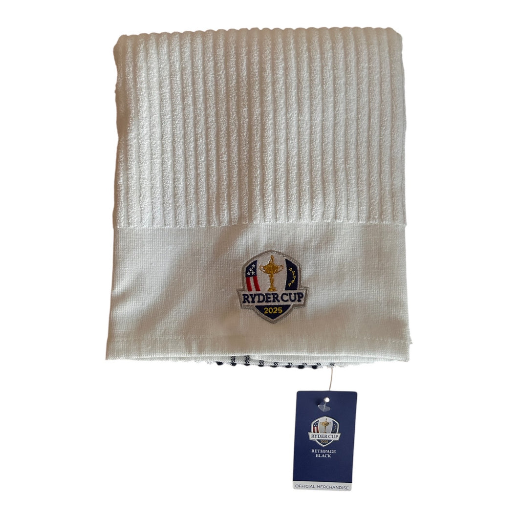2025 Ryder Cup Bethpage Black Retro Caddy Towel - White