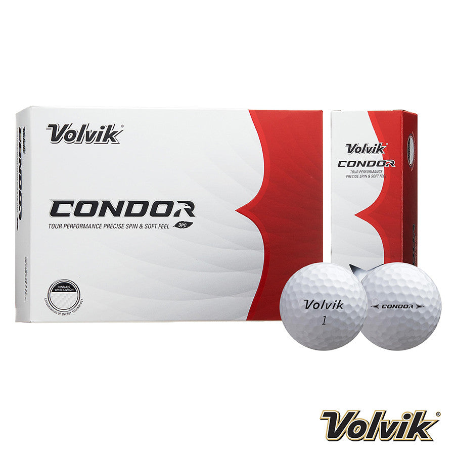 NEW 2024 Volvik Tour Performance Condor Golf Balls. White.