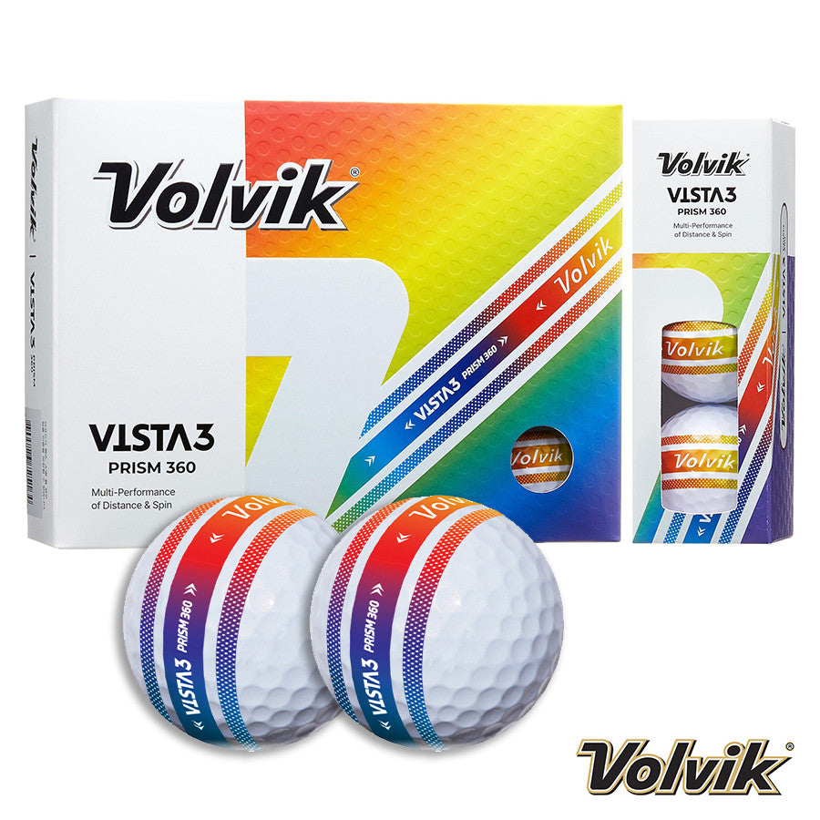 NEW 2024 Volvik Vista3 Prism 360 Golf Balls. White.