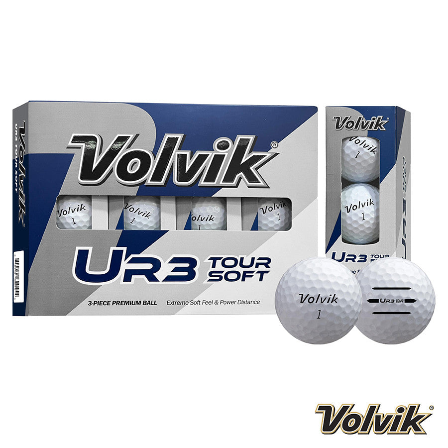 NEW 2024 Volvik UR3 Tour Soft Golf Balls. White.