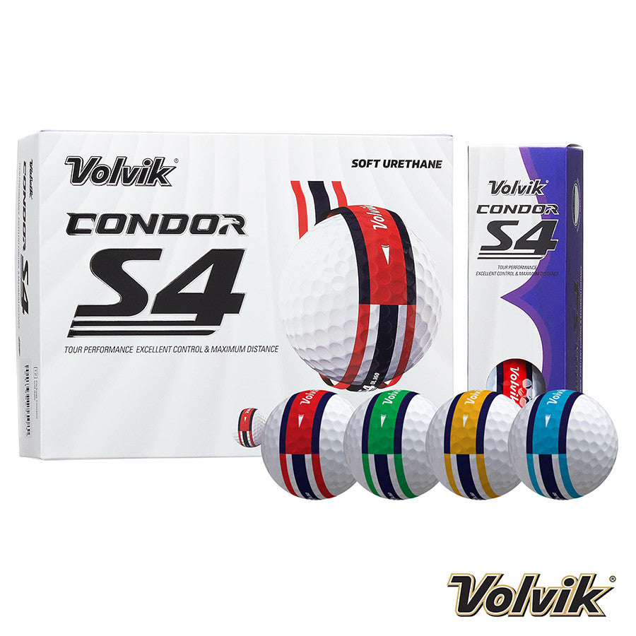 Volvik Condor S4 Tour Soft DL 360 Golf Balls . 1 Dozen.