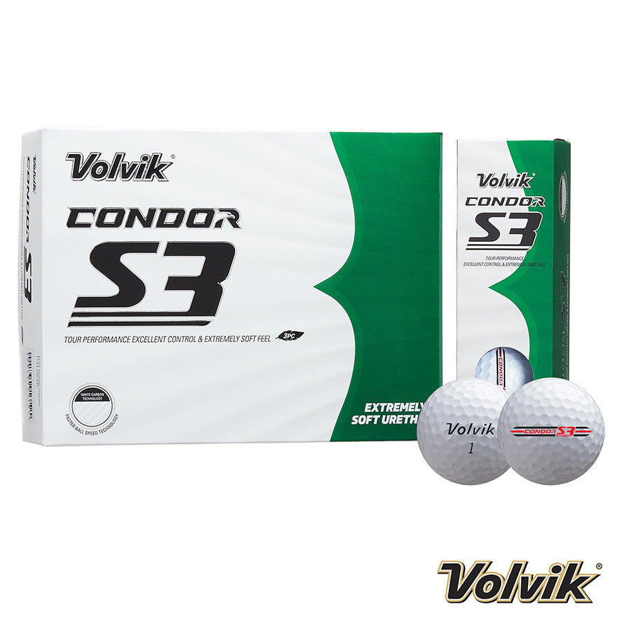Volvik Condor S3 Tour Soft DL 360 Golf Balls . 1 Dozen.