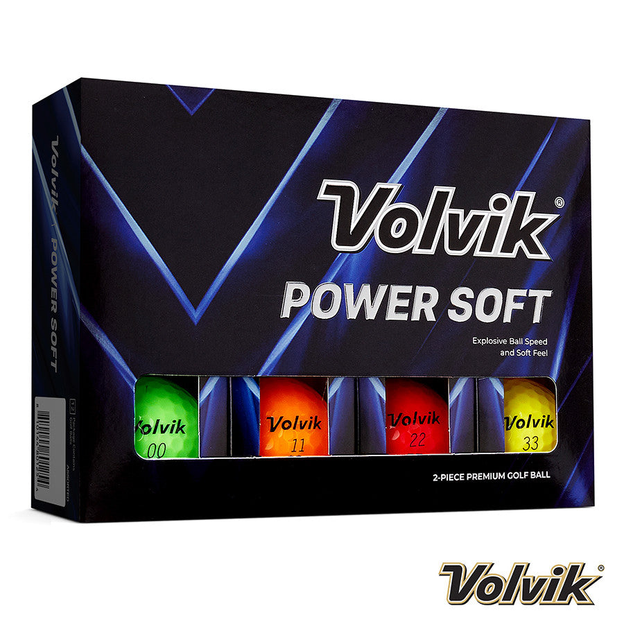 NEW 2025 Volvik Power Soft Golf Balls. Mixed Colour Box