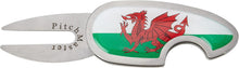 Load image into Gallery viewer, Asbri Wales Pitchmaster Divot Tool and Magnetic Golf Ball Marker
