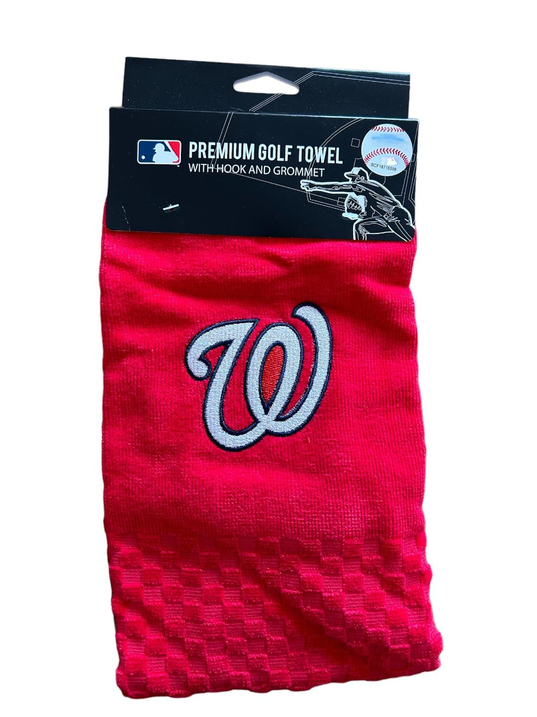 MLB Major League Baseball Official Golf Tri-Fold Towel. Washington Nationals.