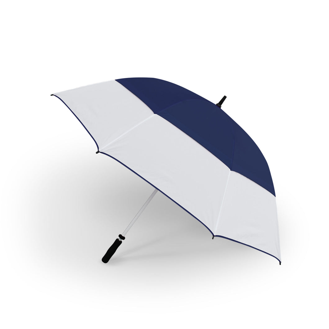 Masters Level 4 Golf Nimbus Contrast Twin Canopy Umbrella. White / Navy.