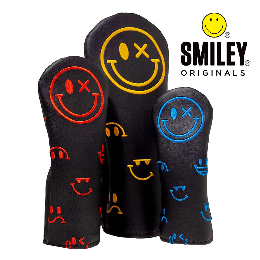 Smiley Original Driver, Fairway & Hybrid Headcover Set - Dead Aim Dudes.