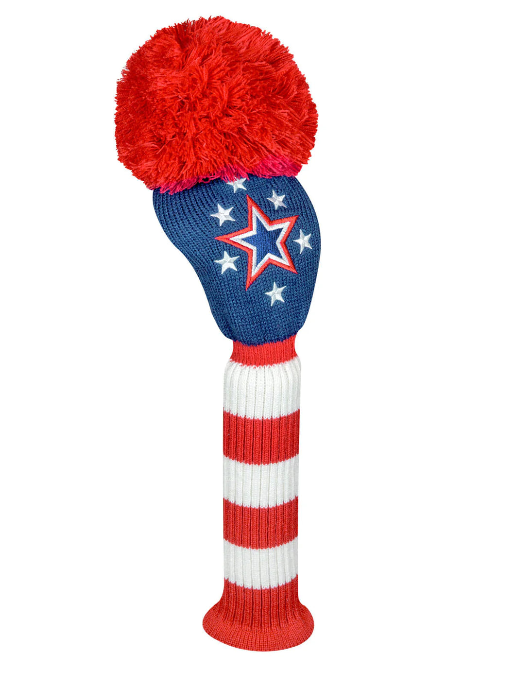 JUST 4 GOLF USA STARS AND STRIPES POMPOM FAIRWAY WOOD HEADCOVER.