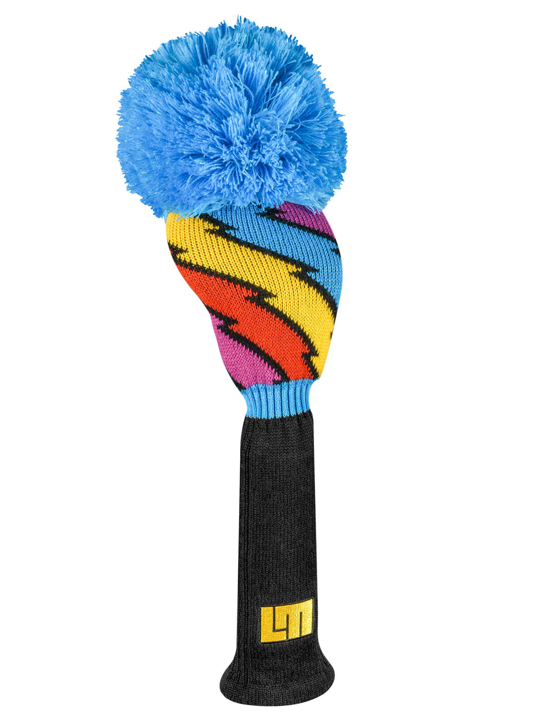 LOUDMOUTH CAPTAIN THUNDERBOLT POMPOM DRIVER, FAIRWAY OR HYBRID HEADCOVER.