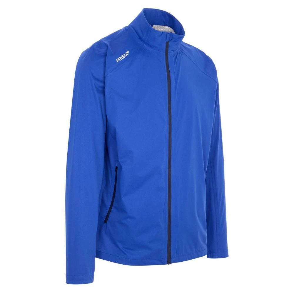 Proquip Mens 2025 Propac-Lite Waterproof Lightweight Soft Stretch Golf Jacket. Magnetic Blue / Navy. Medium to XXL.