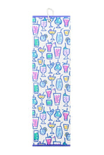 Load image into Gallery viewer, Surprizeshop Microfibre Tri-fold Ladies Golf Towel - Riviera Blue or Pink, Watercolour Petal, Over 18 Boozy.

