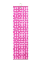 Load image into Gallery viewer, Surprizeshop Microfibre Tri-fold Ladies Golf Towel - Riviera Blue or Pink, Watercolour Petal, Over 18 Boozy.
