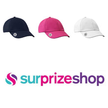 Load image into Gallery viewer, Surprizeshop Ladies Golf Waterproof Cap. Pink, Black, White.
