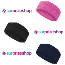 Load image into Gallery viewer, Surprizeshop Ladies Fleece Lined Golf Headband. Pink, Blue or Black.

