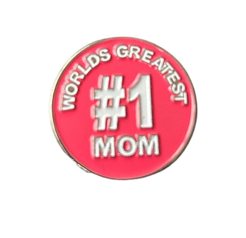 Worlds Greatest Mom Crested Golf Ball Marker.