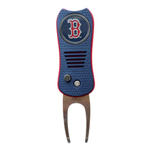 Load image into Gallery viewer, MLB Official Team Crested Switch Fix Divot Tool and Golf Ball Marker. Double Sided. Boston Red Sox.
