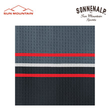 Load image into Gallery viewer, Sun Mountain Sonnenalp Mid Stripe Microfibre Golf Towel. 53 by 40 cms. 7 Colours
