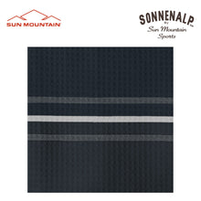 Load image into Gallery viewer, Sun Mountain Sonnenalp Mid Stripe Microfibre Golf Towel. 53 by 40 cms. 7 Colours
