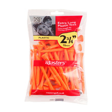 Load image into Gallery viewer, Masters Golf Plastic Tees. Orange 2 3/4 Inch. Pack of 30.
