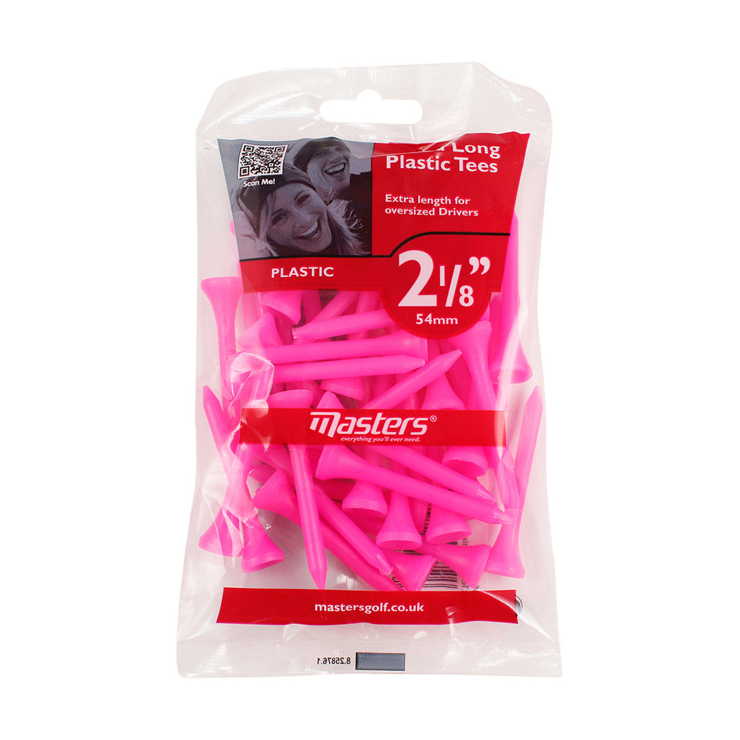 Masters Golf Plastic Tees. Pink 2 1/8 Inch. Pack of 40.