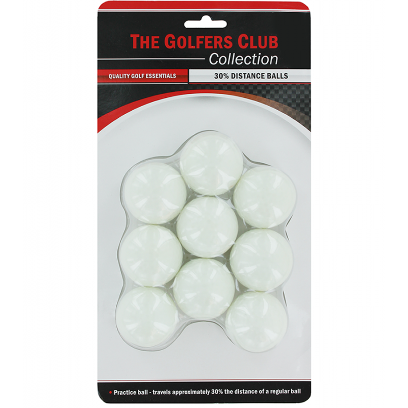 Brand Fusion Golfers Club 30% Practice Golf Balls. 9 Ball Pack.