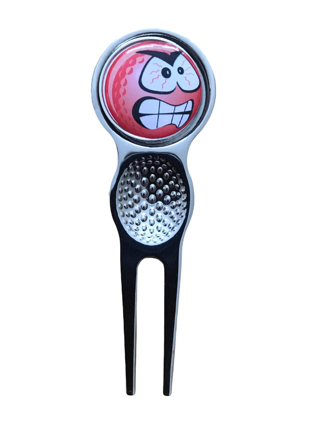Pink Design Golf Divot Tool With Detachable Golf Ball Marker.  Laugh, Wink, Happy, Crazy, Angry.