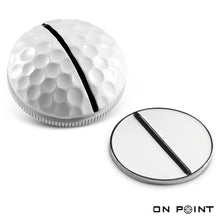 Load image into Gallery viewer, On Point 3D Golf Ball Marker. 3 Rail, Smooth or Dimpled.
