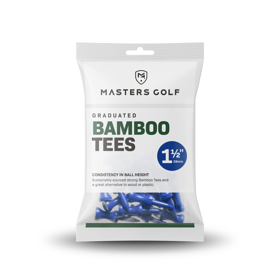 Masters Golf Bamboo Castle or Graduated Tees. Blue. Pack of 25. 1 1/2 Inch.