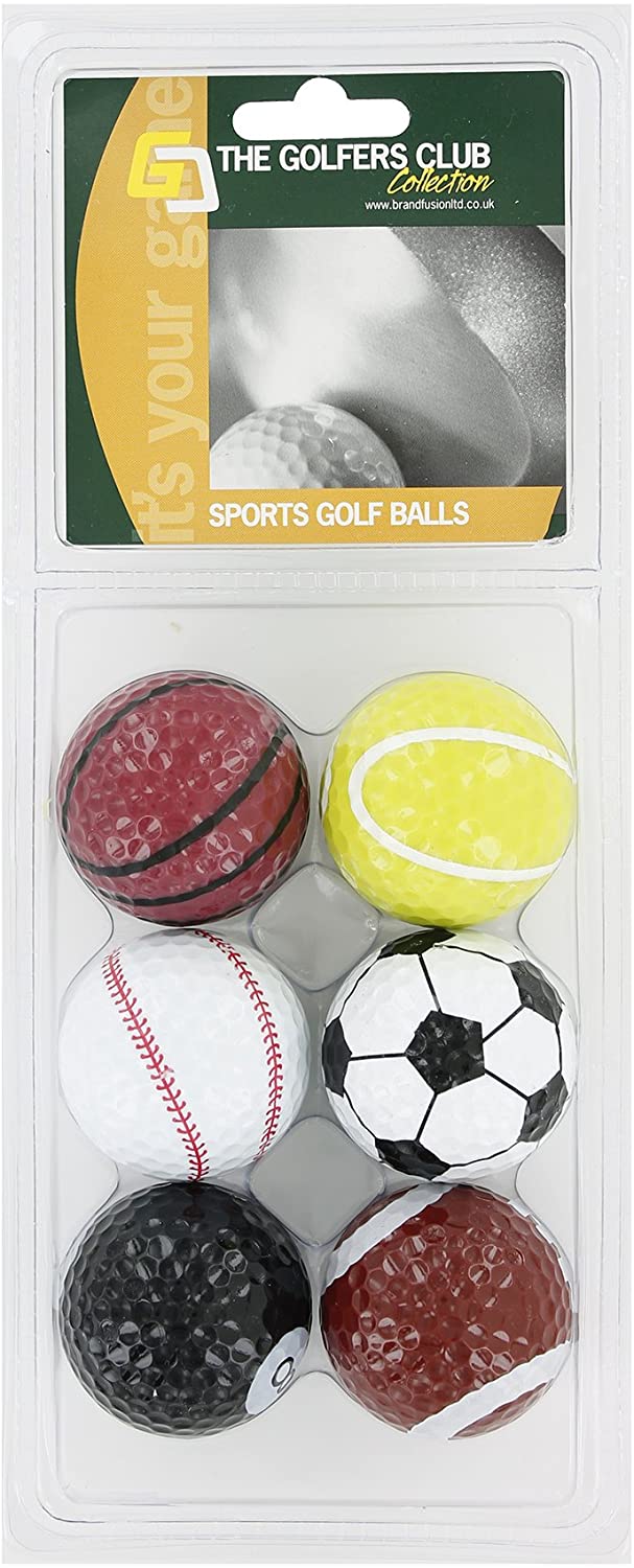 Brand Fusion Golfers Club Novelty 'Sports' Golf Balls (6)