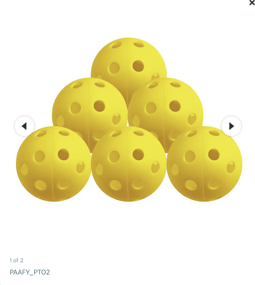 Longridge Yellow Airflow Balls. 6 Pack