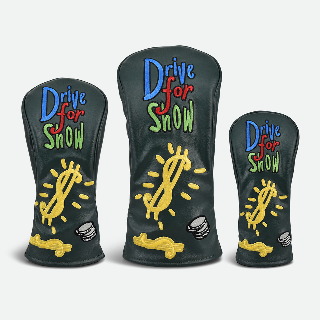 PRG Originals Drive For Show Design Golf Headcovers. Set of 3. Driver, Fairway and Rescue.