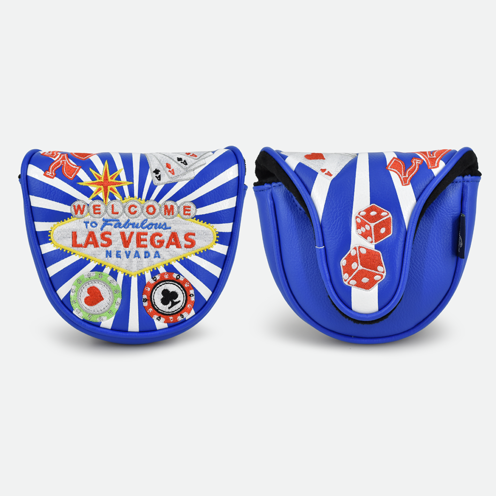 PRG Originals Las Vegas Blue Design Golf Mallet Putter Headcover.