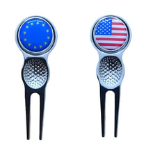 Load image into Gallery viewer, Europe or USA Design Golf Divot Tool With Detachable Golf Ball Marker
