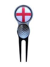 Load image into Gallery viewer, Wales, England, Scotland, Ireland Design Golf Divot Tool With Detachable Golf Ball Marker
