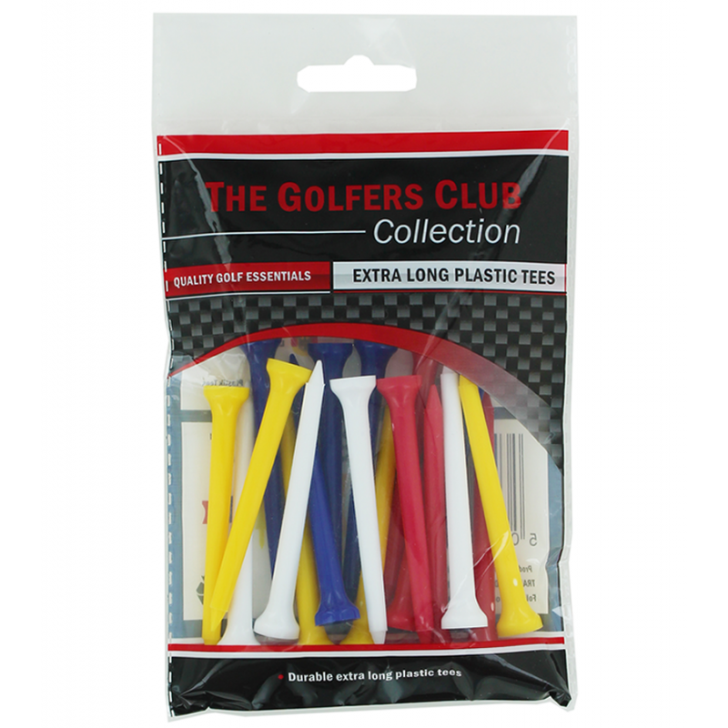 The Golfers Club Extra Long Plastic Golf Tees. Pack of 20.