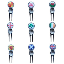 Load image into Gallery viewer, Wales, England, Scotland, Ireland Design Golf Divot Tool With Detachable Golf Ball Marker
