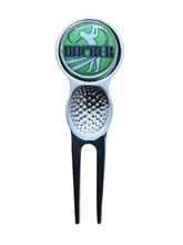 Load image into Gallery viewer, Hacker or Shanker Design Golf Divot Tool With Detachable Golf Ball Marker
