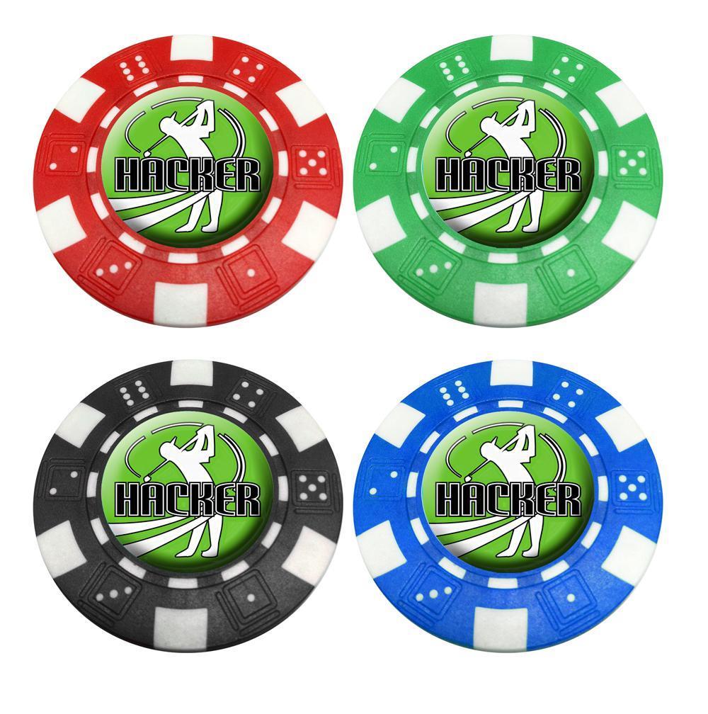 Hacker Crested Green Poker Chip Golf Ball Marker