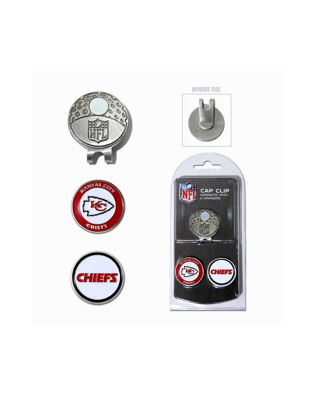 NFL Official Team Crested Hat or Cap Clip. Kansas City Chiefs.