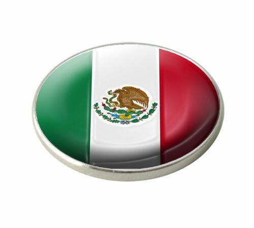 Mexico National Flag Crested Golf Ball Marker