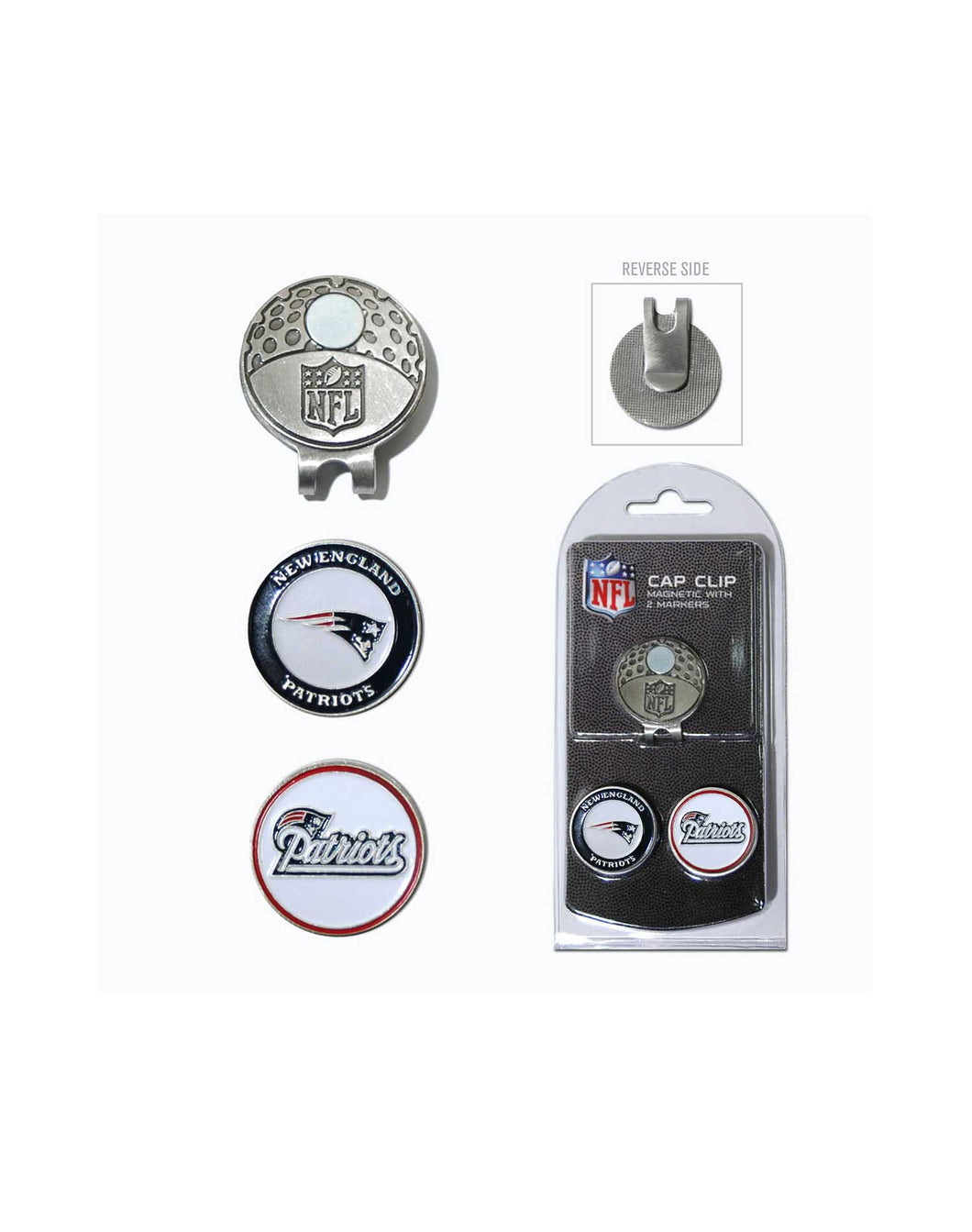 NFL Official Team Crested Hat or Cap Clip. New England Patriots.