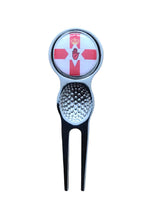 Load image into Gallery viewer, Wales, England, Scotland, Ireland Design Golf Divot Tool With Detachable Golf Ball Marker
